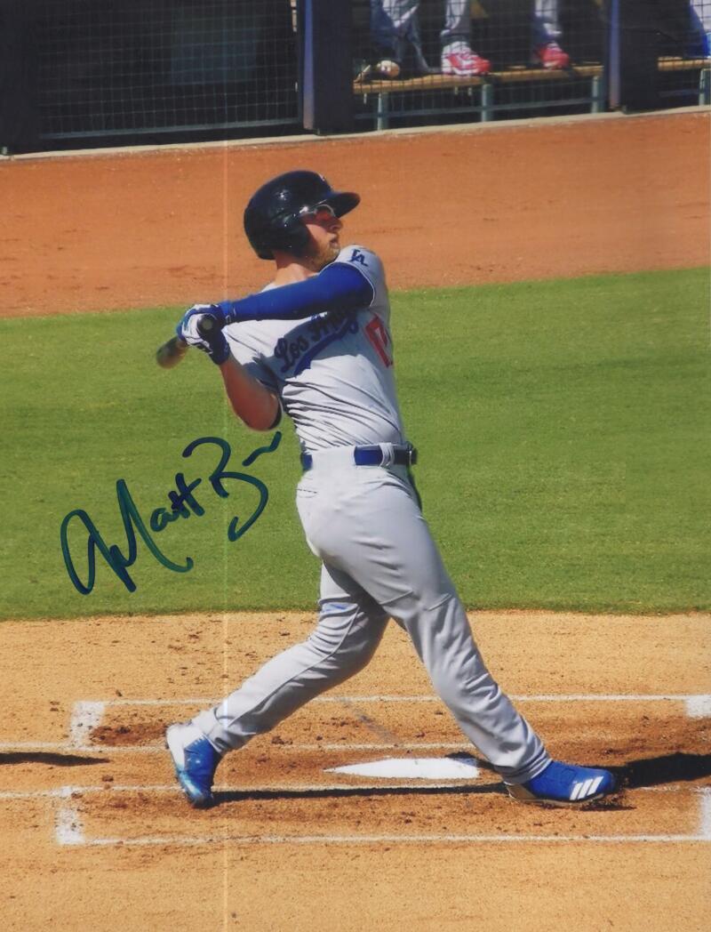 MATT BEATY DODGERS SIGNED AUTOGRAPHED 8X10 PHOTO W/ COA