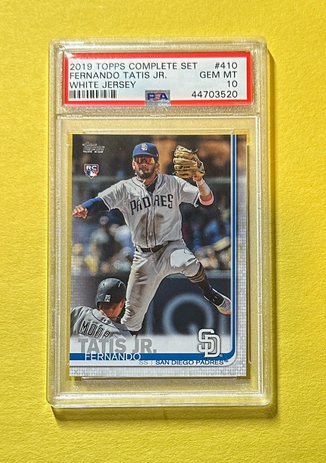 2019 TOPPS COMPLETE SET FERNANDO TATIS JR. ROOKIE CARD #410 PSA GEM MT 10