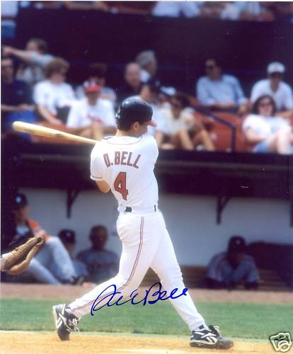 DAVID BELL CLEVELAND INDIANS SIGNED 8X10 PHOTO W/COA