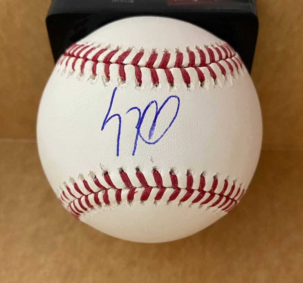 LUIS ROBERT CHICAGO WHITE SOX SIGNED AUTOGRAPHED M.L. BASEBALL BAS BECKETT *