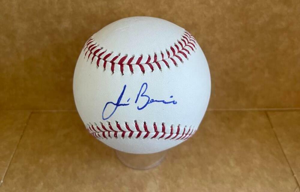 JOSE BERRIOS TORONTO BLUE JAYS SIGNED AUTOGRAPHED M.L. BASEBALL BAS H31931