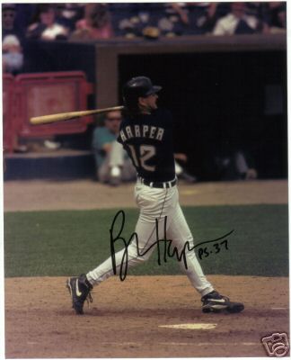 BRIAN HARPER MILWAUKEE BREWERS SIGNED 8X10