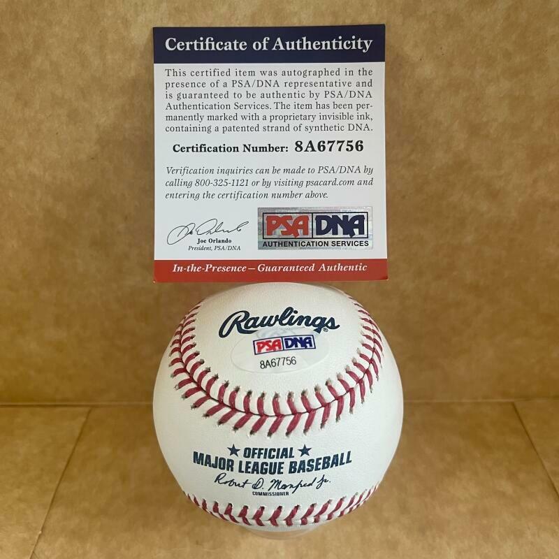 DREW WATERS ATLANTA BRAVES SIGNED AUTOGRAPHED M.L. BASEBALL PSA/DNA
