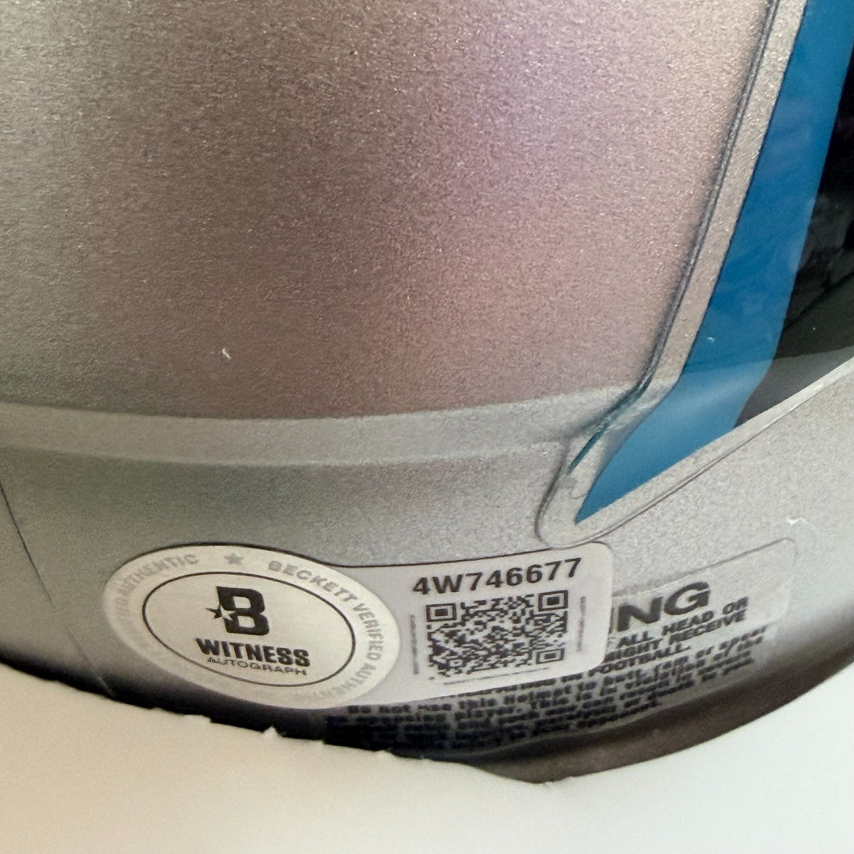 JALEN COKER CAROLINA PANTHERS SIGNED SPEED MINI HELMET BECKETT