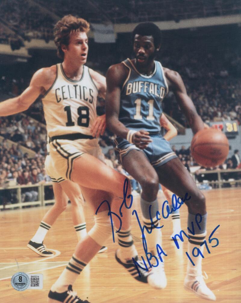 BOB MCADOO BUFFALO BRAVES MVP 1975 SIGNED AUTOGRAPHED 8X10 PHOTO BECKETT