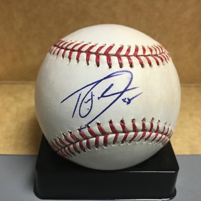 TRAVIS DENKER SAN FRANCISCO GIANTS M.L. SIGNED BASEBALL W/COA