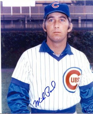 MIKE PAUL CHICAGO CUBS SIGNED 8X10