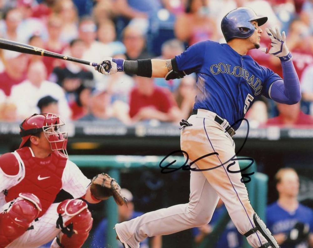CARLOS GONZALEZ COLORADO ROCKIES SIGNED AUTOGRAPHED #5 8X10 PHOTO W/COA