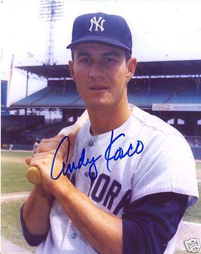 ANDY KOSCO NY YANKEES SIGNED 8X10