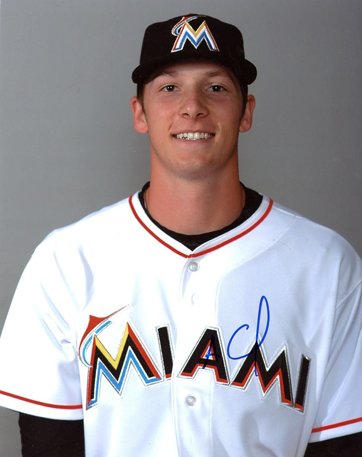 ADAM CONLEY MIAMI MARLINS POSED SIGNED AUTOGRAPHED 8X10 PHOTO