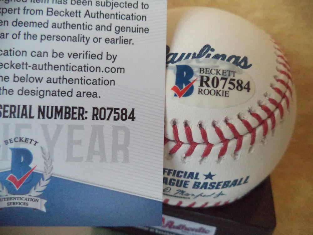 STARLING HEREDIA LA DODGERS ROOKIE YEAR SIGNED AUTO ML BASEBALL BECKETT R07584
