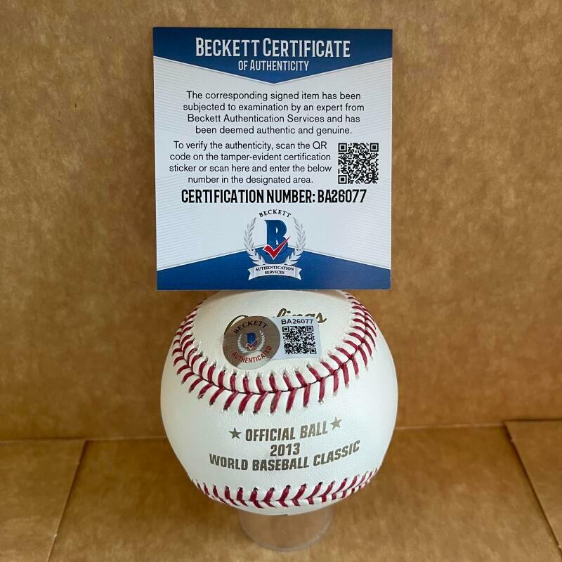 JAMESON TAILLON CANADA YANKEES SIGNED 2013 WORLD BASEBALL CLASSIC BASEBALL BAS B