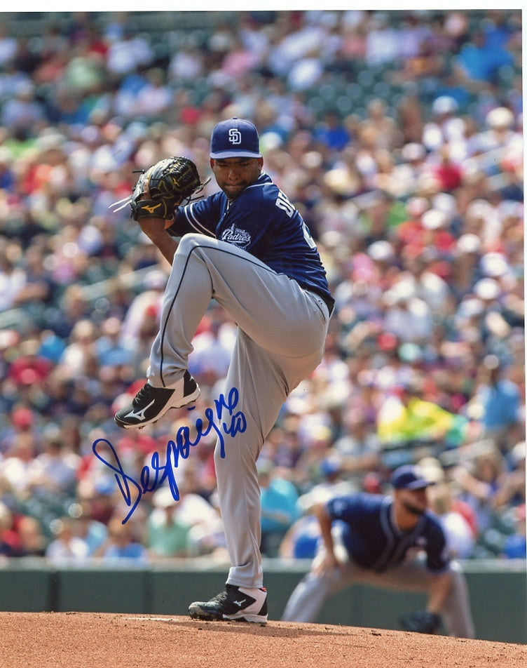 ODRISAMAR DESPAIGNE SAN DIEGO PADRES SIGNED AUTOGRAPHED 8X10 PITCHING