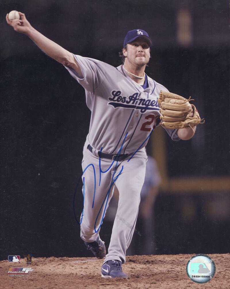 DEREK LOWE LOS ANGELES DODGERS SIGNED AUTOGRAPHED 8X10 PHOTO W/ COA