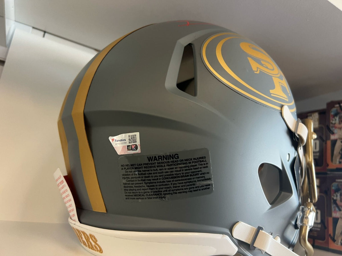 BROCK PURDY 49ERS SIGNED AUTOGRAPHED SALUTE PRO LINE FULL SIZE HELMET FANATICS