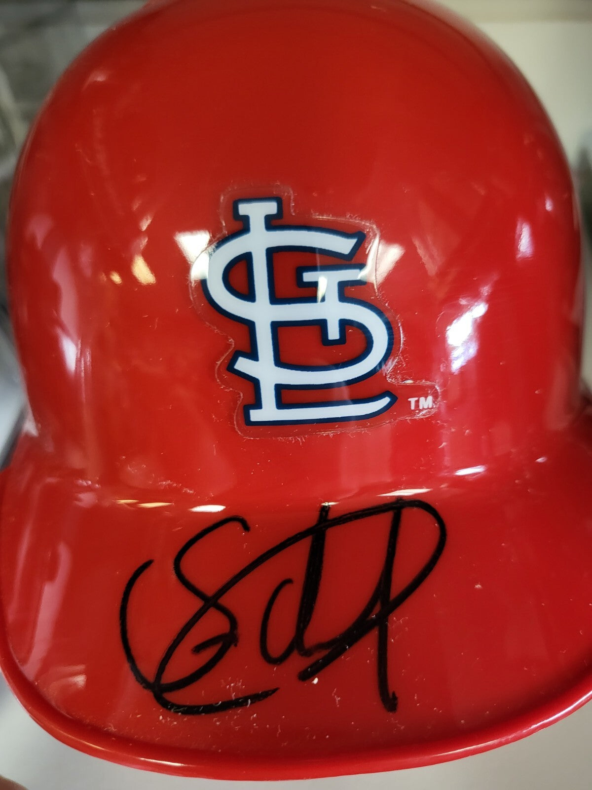 SANDY ALCANTARA "ROOKIE AUTO" STL CARDINALS SIGNED AUTOGRAPHED MINI HELMET RARE