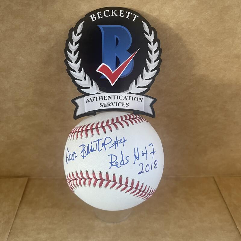 DAVE BRISTOL #4 REDS HOF 2018 SIGNED AUTO M.L. BASEBALL BECKETT AUTHENTICATED