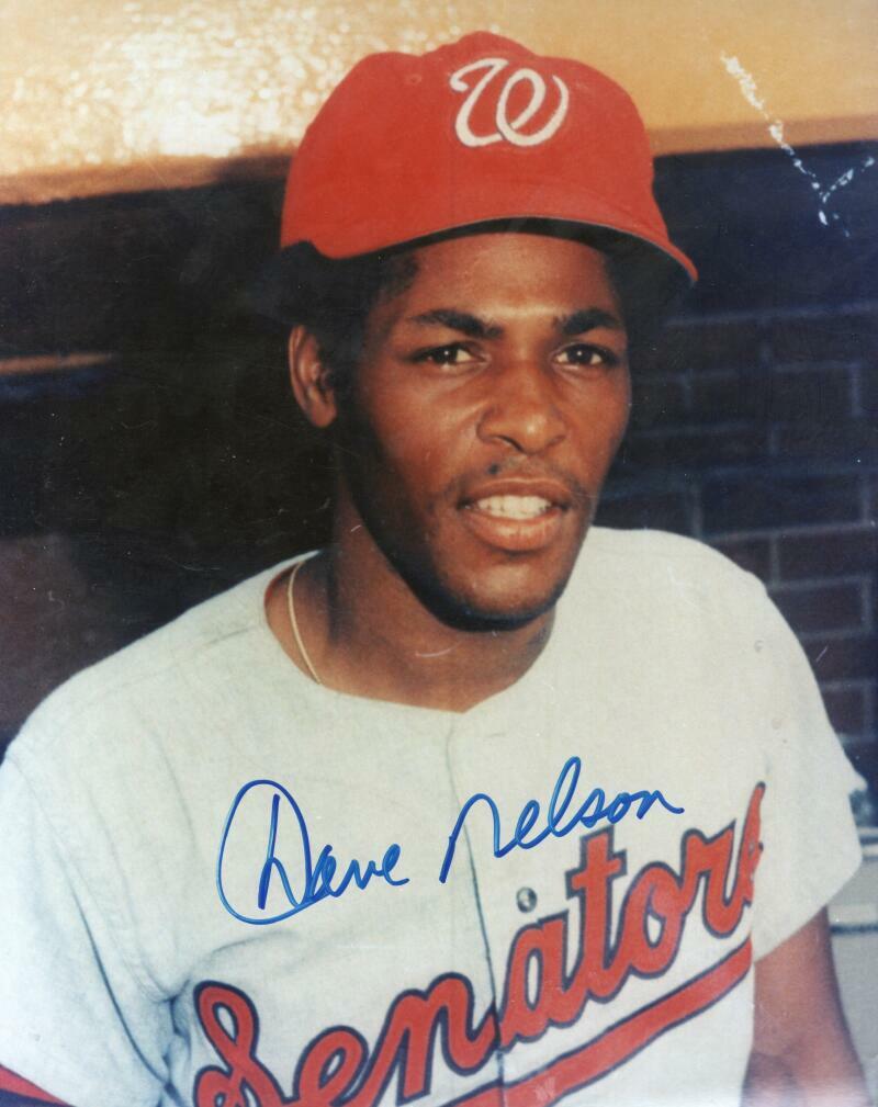 DAVE NELSON WASHINGTON SENATORS SIGNED 8X10 PHOTO W/ COA