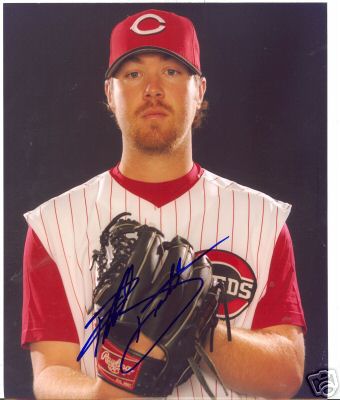 PHIL DUMATRAIT CINCINNATI REDS SIGNED 8X10 PHOTO W/COA