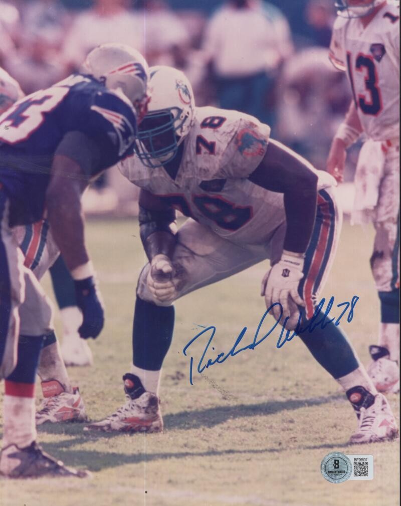 RICHMOND WEBB DOLPHINS SIGNED AUTOGRAPHED 8X10 PHOTO BECKETT BP26537