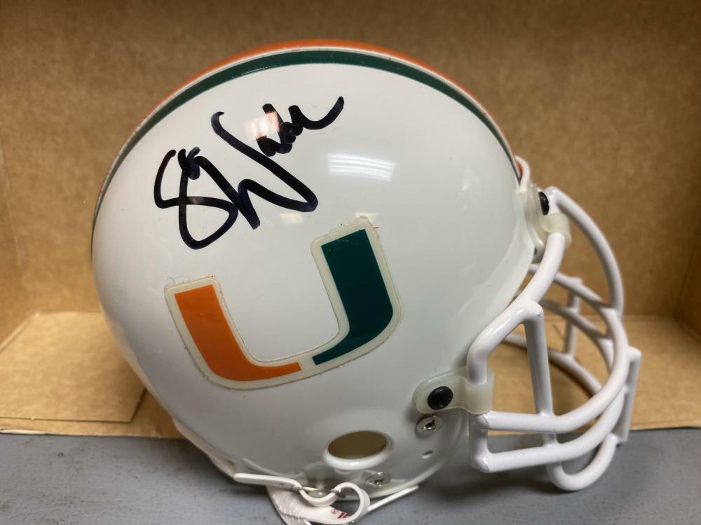 STEVE WALSH CORTEZ KENNEDY HURRICANES SIGNED SHARCO MINI HELMET