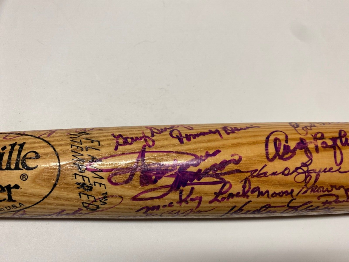MLB GREATS MULTI SIGNED AUTOGRAPH LV SLUGGER MEMORIAL CLASSICS SPLIT BAT COA !