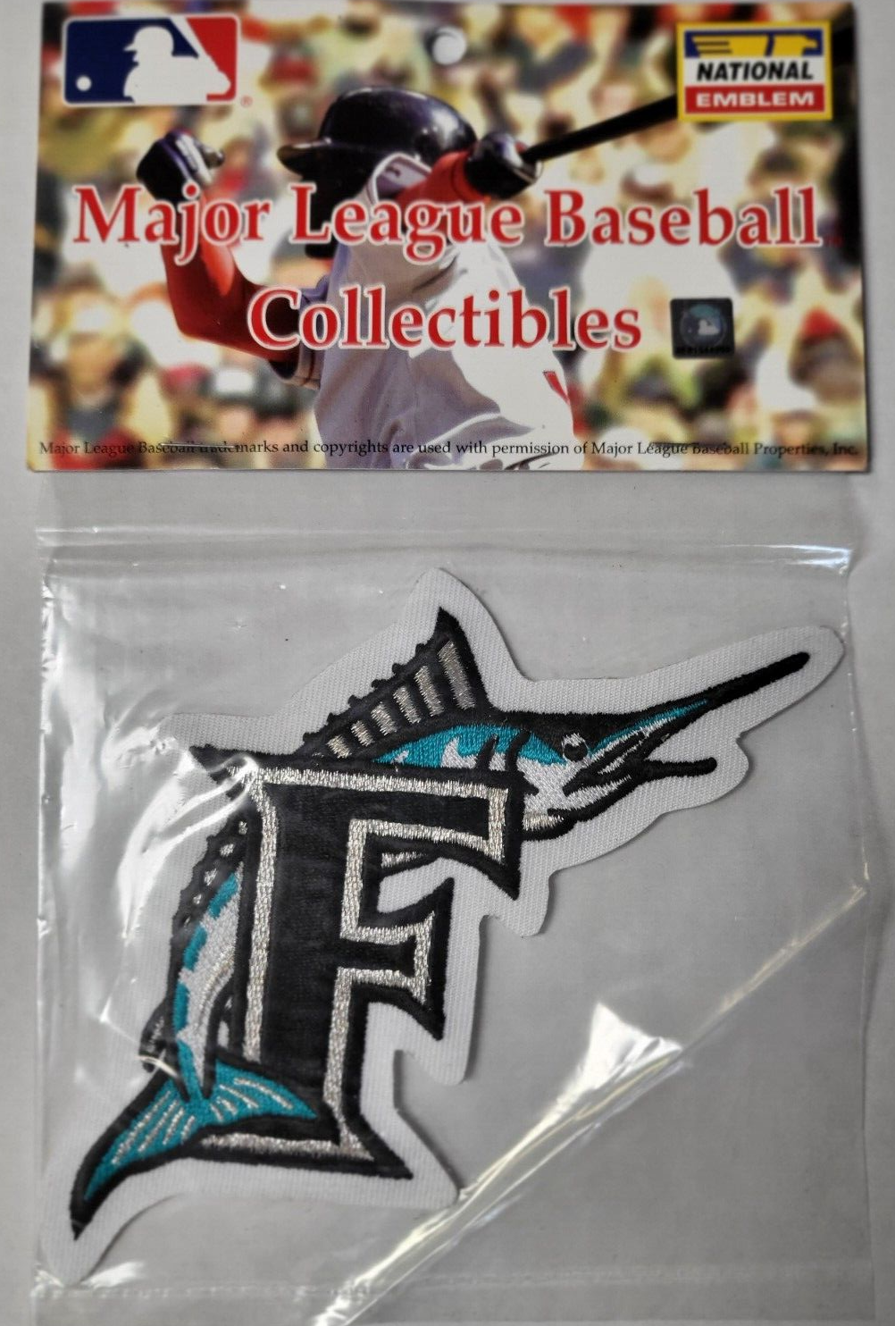 MLB MAJOR LEAGUE BASEBALL COLLECTIBLES FLORIDA MARLINS EMBROIDERED EMBLEM PATCH