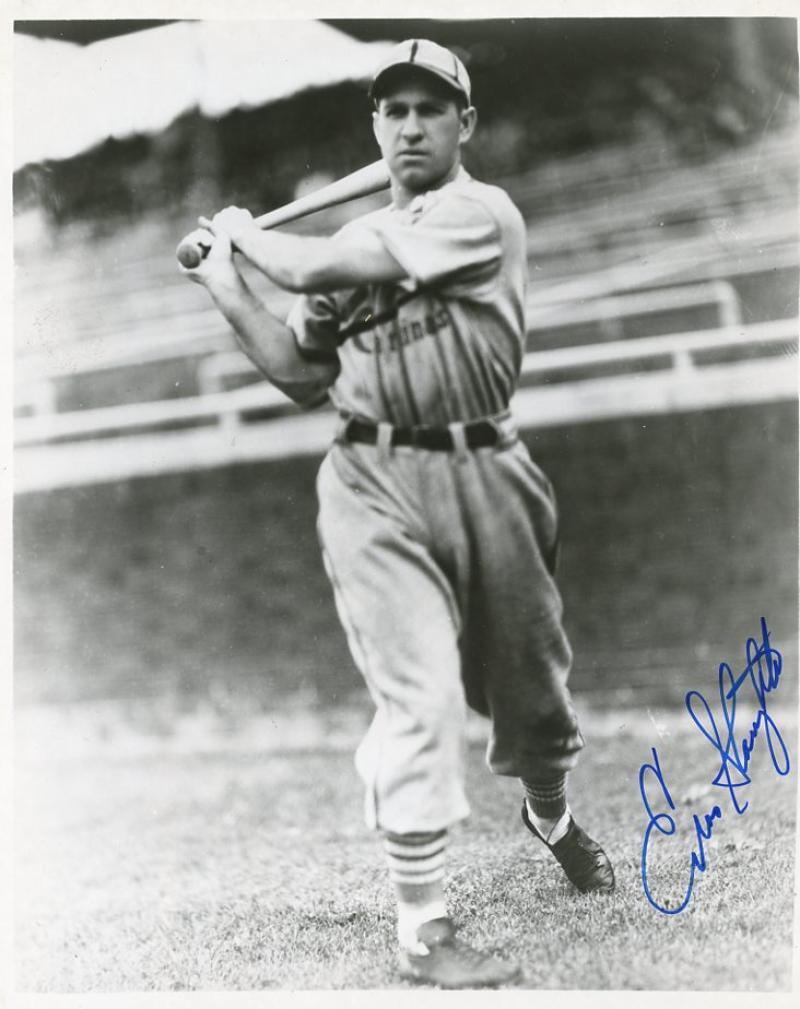 ENOS SLAUGHTER ST. LOUIS CARDINALS SIGNED AUTOGRAPHED 8X10 PHOTO W/COA