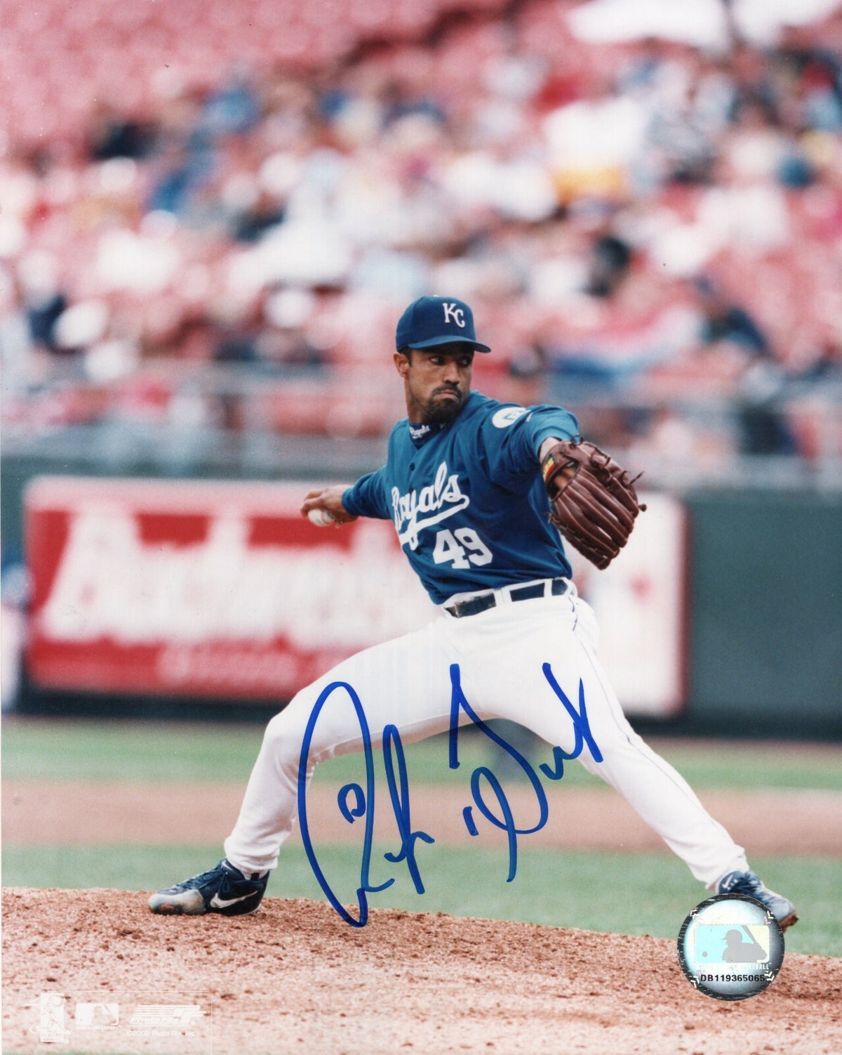 RICKY BONES KANSAS CITY ROYALS SIGNED 8X10 PHOTO W/COA