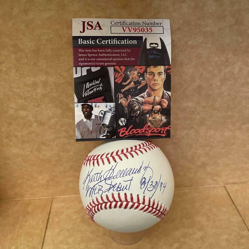 KEITH HERNANDEZ MLB DEBUT 8/30/74 SIGNED AUTOGRAPHED ML BASEBALL JSA VV95035
