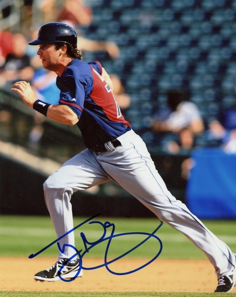 TYLER NAQUIN CLEVELAND INDIANS ACTION SIGNED 8X10 PHOTO W/ COA