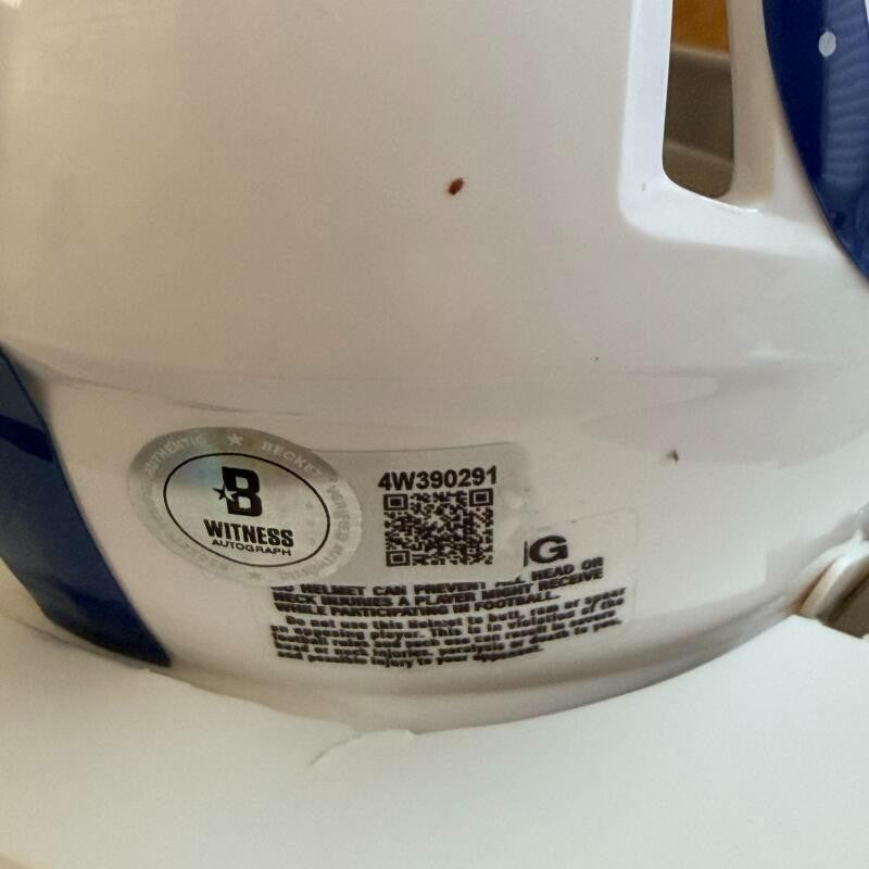 FRANK GORE COLTS SIGNED AUTOGRAPHGED MINI HELMET BECKETT