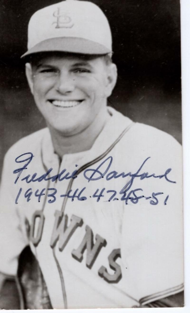 FREDDIE SANFORD ST. LOUIS BROWNS SIGNED AUTOGRAPHED 3X5 POSTCARD W/ COA