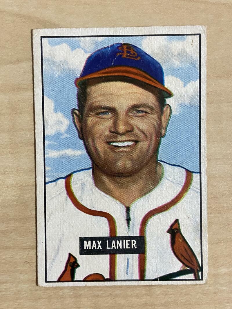 1951 BOWMAN MAX LANIER CARDINALS EX CONDITION