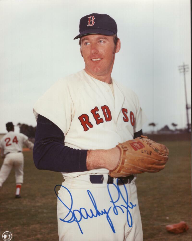 SPARKY LYLE BOSTON RED SOX SIGNED AUTOGRAPHED 8X10 PHOTO W/ COA