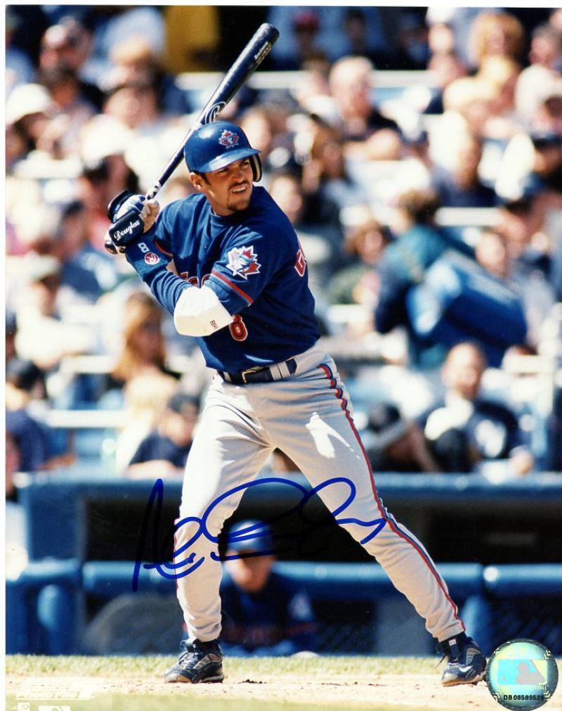 ALEX GONZALEZ TORONTO BLUE JAYS SIGNED AUTOGRAPHED AT BAT 8X10 PHOTO W/COA
