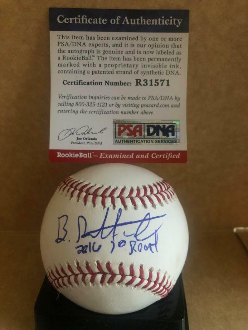 BLAKE RUTHERFORD 2016 1ST ROUND SIGNED AUTOGRAPHED M.L. BASEBALL PSA/DNA R31571