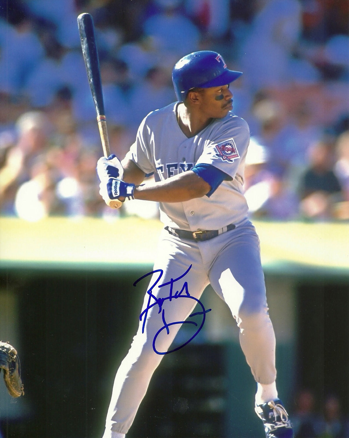 BUTCH DAVIS TEXAS RANGERS SIGNED AUTOGRAPHED 8x10 PHOTO W/COA