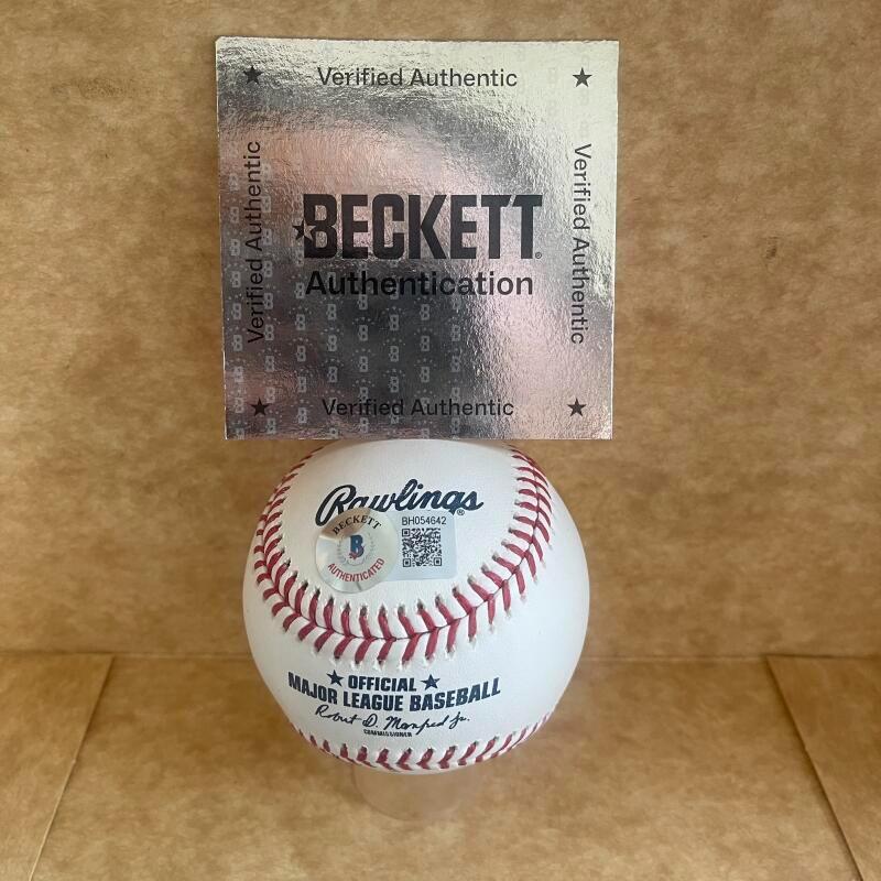 JOSIAH GRAY NATIONALS SIGNED AUTOGRAPHED M.L. BASEBALL BECKETT AUTH