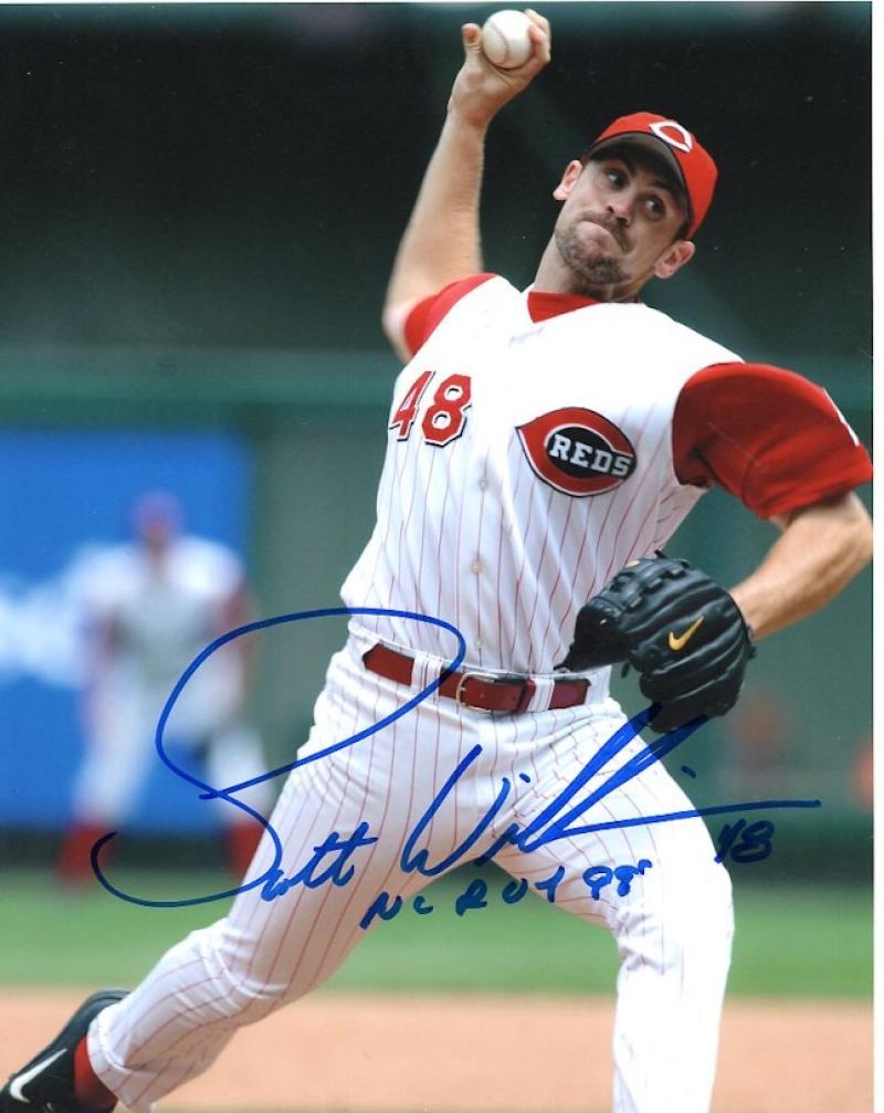 SCOTT WILLIAMSON REDS NL ROY 98 SIGNED AUTOGRAPHED 8X10 PHOTO W/ COA