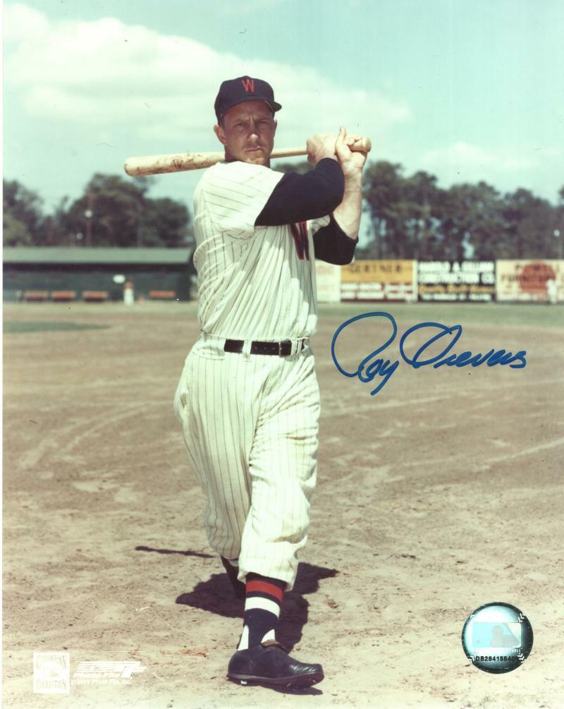 ROY SIEVERS WASHINGTON SENATORS SIGNED AUTOGRAPHED 8X10 PHO