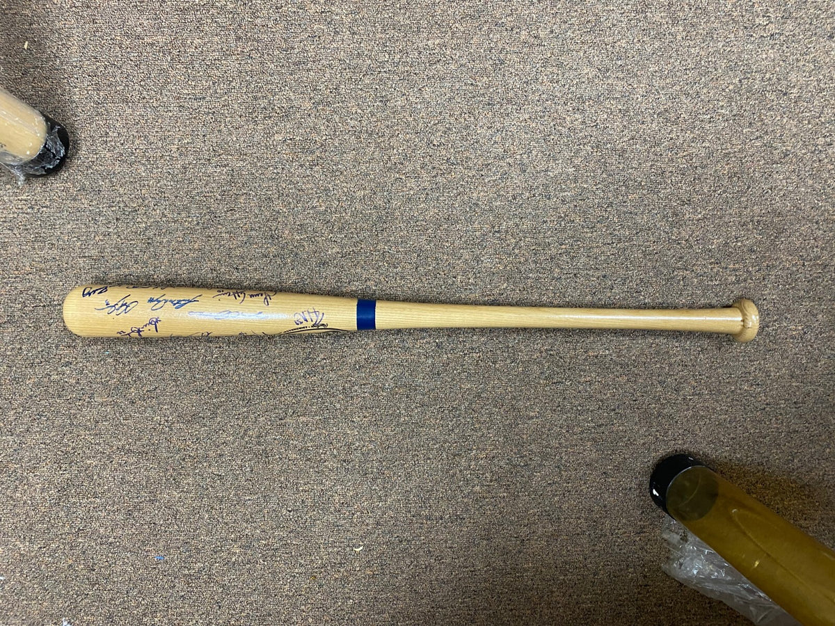 2005 FL MARLINS TEAM SIGNED RAWLINGS BAT AJ BURNETT DONTRELLE WILLIS JACK MCKEON