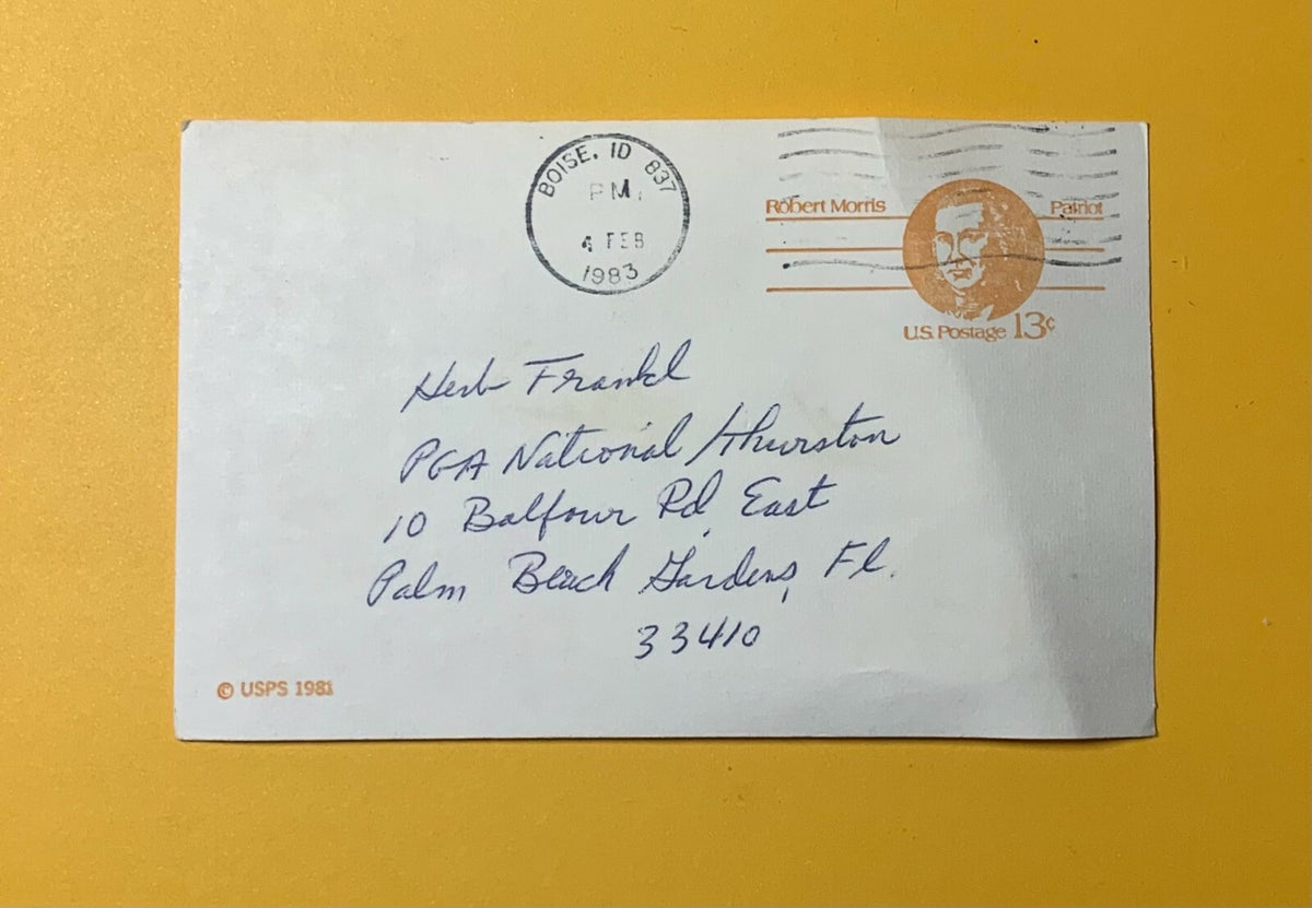 HARMON KILLEBREW SIGNED POSTCARD STAMPED 1983 W/ COA