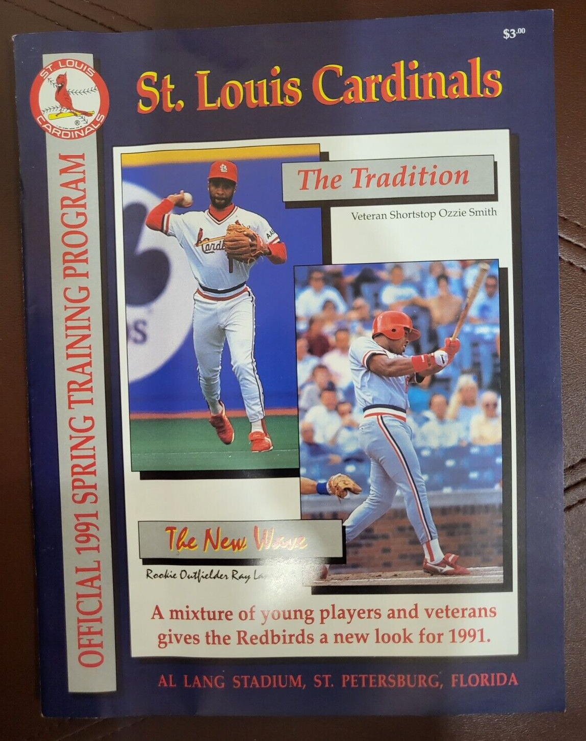OFFICIAL 1991 SPRING TRAINING PROGRAM ST LOUIS CARDINALS BASEBALL