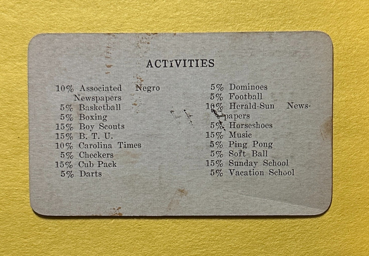 1946-47 VINTAGE WHITE ROCK COMMUNITY CENTER IDENTIFICATION CARD