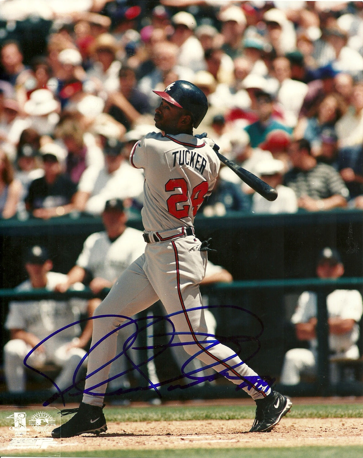 MICHAEL TUCKER ATLANTA BRAVES SIGNED AUTOGRAPHED 8x10 PHOTO W/COA