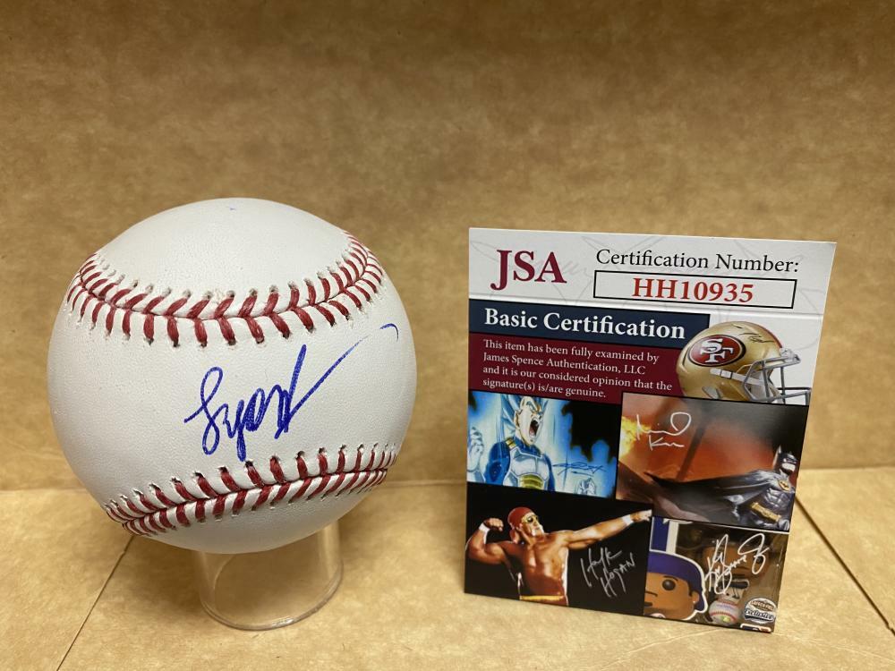 LYON RICHARDSON CINCINNATI REDS SIGNED AUTOGRAPHED M.L. BASEBALL JSA HH10935