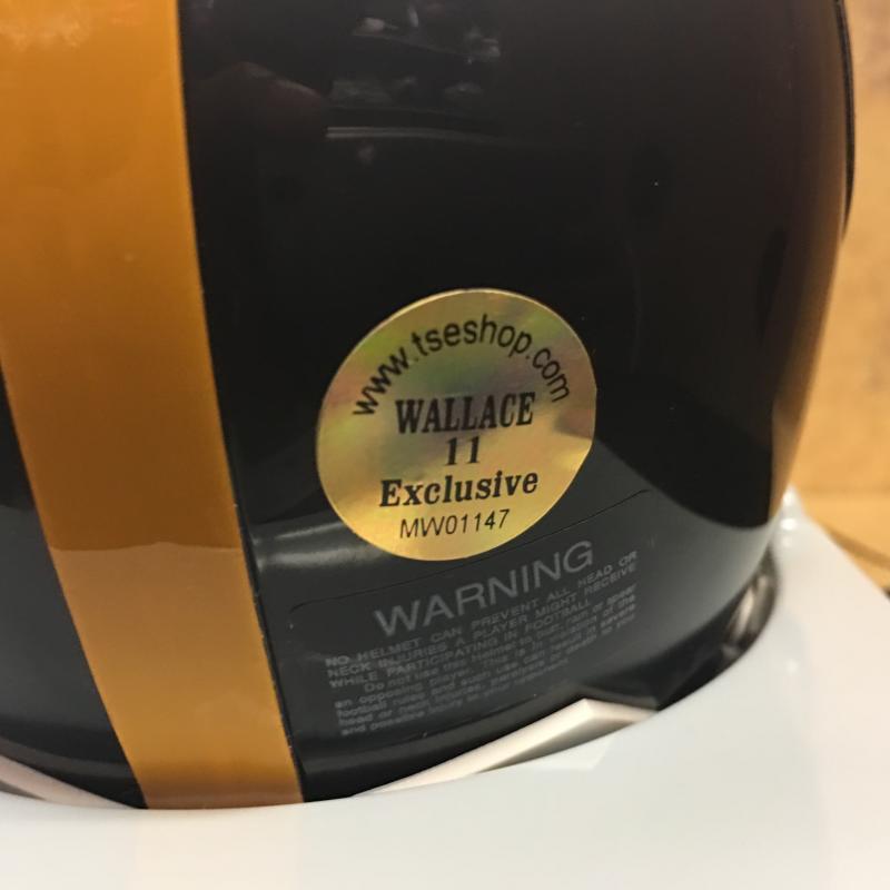 MIKE WALLACE SAME WALLACE HOLOGRAM RIDDELL MINI HELMET W/COA