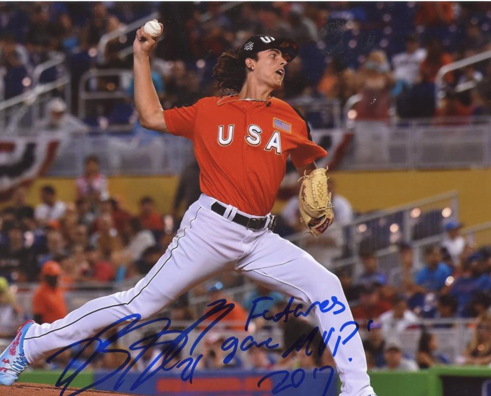 BRETT HONEYWELL FUTURES GAME 2017 MVP USA SIGNED AUTOGRAPHED 8X10 PHOTO W/COA