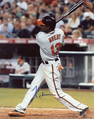 XAVIER AVERY BALTIMORE ORIOLES SIGNED 8X10 PHOTO